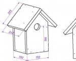 How to make a beautiful birdhouse with your own hands from improvised materials for starlings and different types of birds in a kindergarten, school, dacha, the competition is correct: drawings, sizes, templates, step-by-step instructions, photos