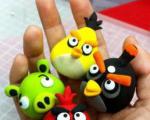 How to mold a figure of Angry Birds from plasticine - Mustachioed Piggy