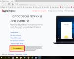 Cum se instalează căutarea vocală în motorul de căutare Yandex?