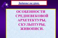 Ներկայացում «Քանդակը և ճարտարապետությունը Ռուսաստանում» թեմայով