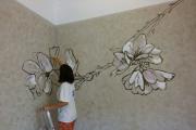 Volumetric wall painting: how it is done Stencil painting of walls